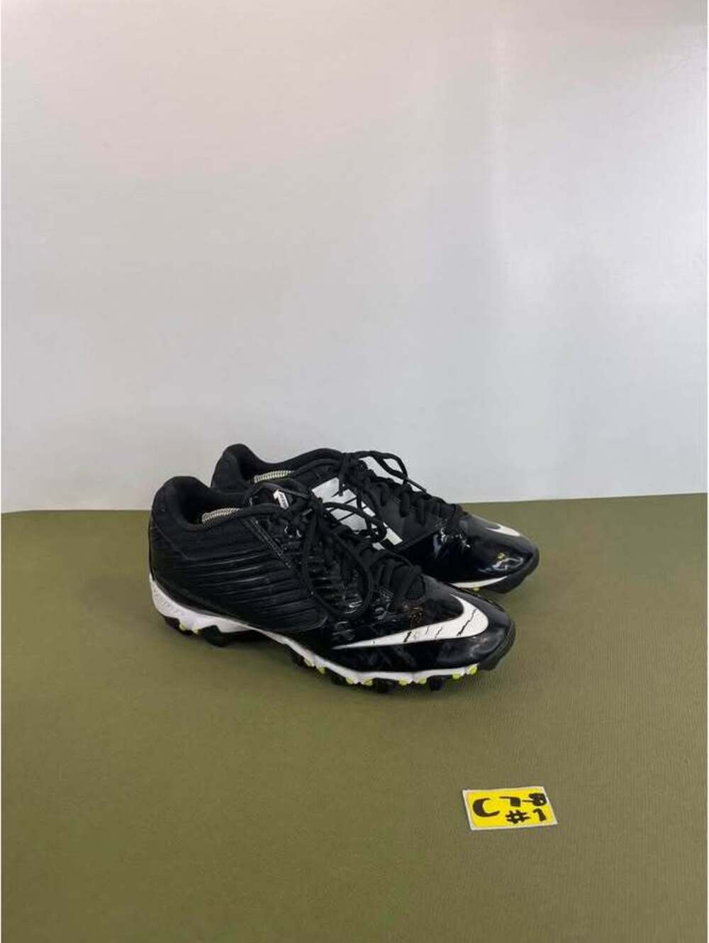 Nike Vapor Strike Shark 2 Football Cleats Men Size 7 Black White 643162-010